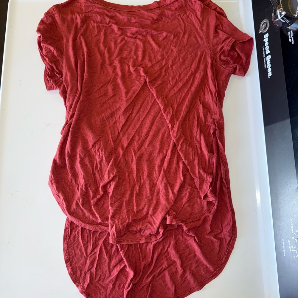 Wet Seal Red Polo Short Sleeve Relaxed Tee